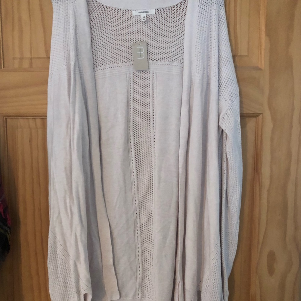 NWT Maurice’s med cardigan .. light purple